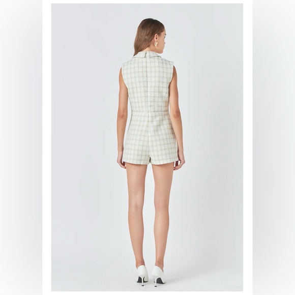 Endless Rose Sleeveless Tweed Suited Romper.NWT Size : S - Picture 4 of 11